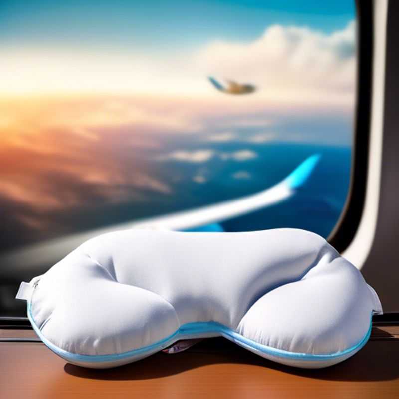 A travel pillow and eye mask, perfect for a restful journey on a long flight or bus ride.