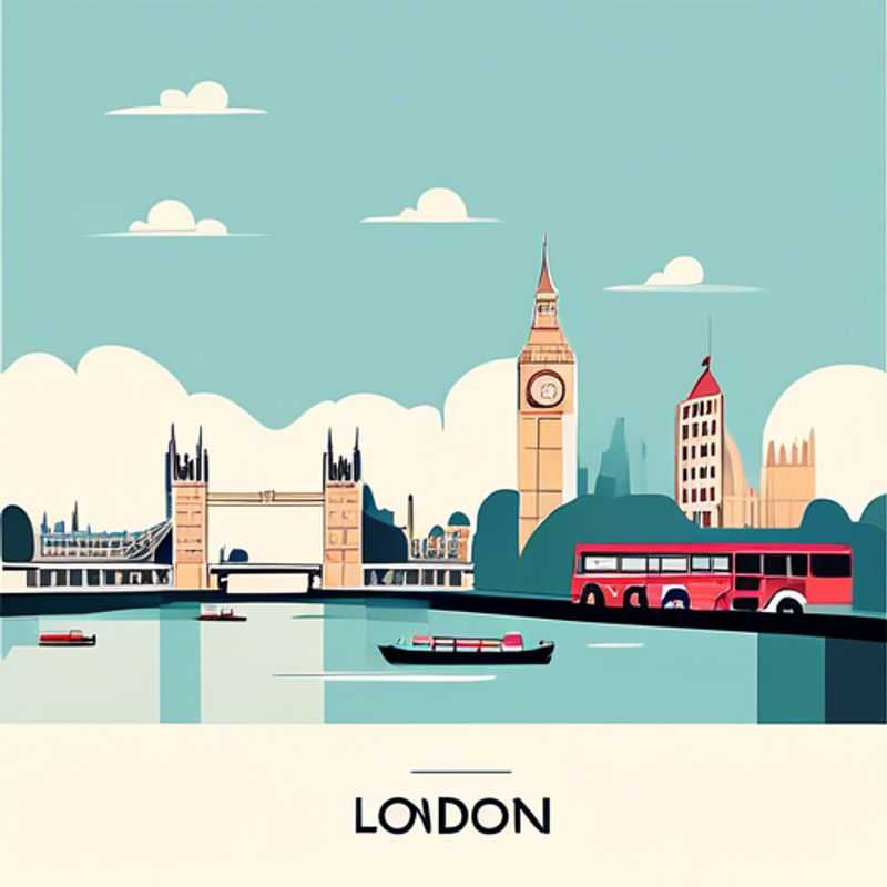 Une famille avec des enfants explorant les rues ensoleillées de Londres, au Royaume-Uni, lors de leur voyage de deux semaines en été, incarnant l'esprit du voyageur de luxe de dernière minute.