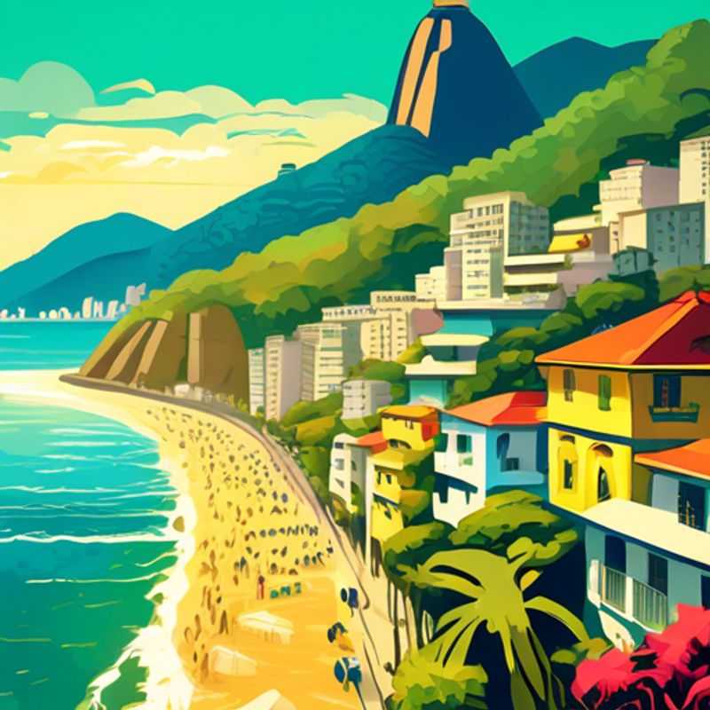 Rio de Janeiro : plages de sable blanc et montagnes luxuriantes, symbole du luxe brésilien. (Rio de Janeiro: white sand beaches and lush mountains, a symbol of Brazilian luxury.)