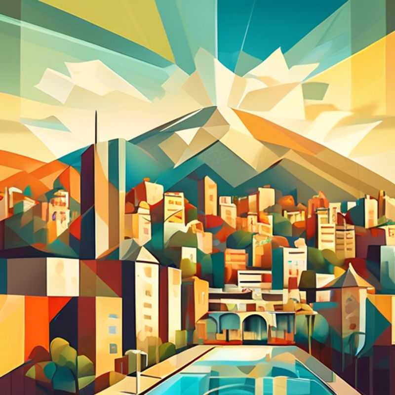 Here are a few options for alt text in Portuguese for an image of Santiago, Chile, in an article about whether Santiago is considered a luxury destination: