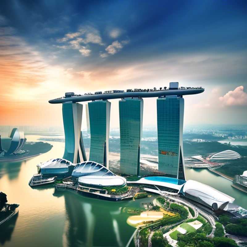 Una pareja disfrutando de un fin de semana de lujo en Singapur, explorando impresionantes rascacielos y jardines exuberantes durante su escapada de 24 horas en primavera.