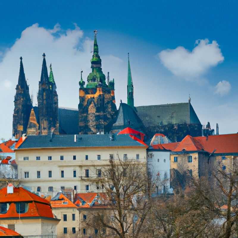 Dois casais brindam com cerveja local em um aconchegante café ao ar livre na vibrante Praça da Cidade Velha de Praga, na República Tcheca, iniciando sua aventura de 24 horas na cidade durante o encantador outono.