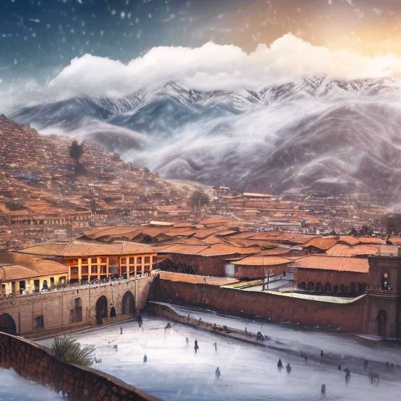 Here are a few options for alt text in Portuguese for an image of Cusco, Peru, for an article about whether Cusco is considered luxurious: