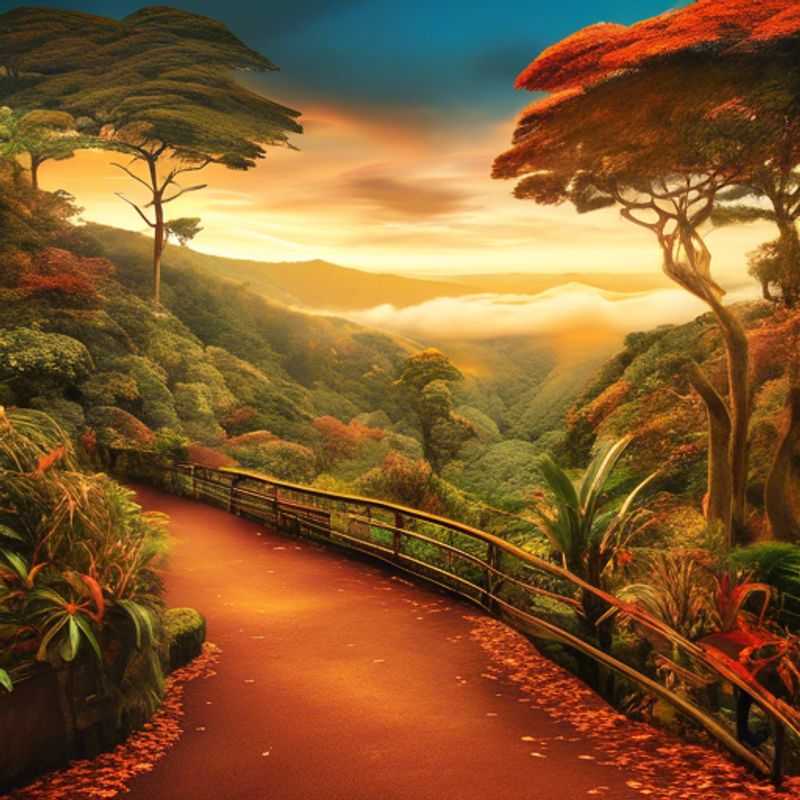 Un voyageur solitaire explorant la beauté luxuriante de Monteverde, Costa Rica, en tant qu'écotouriste de luxe, entouré de la biodiversité pendant une semaine d'automne.