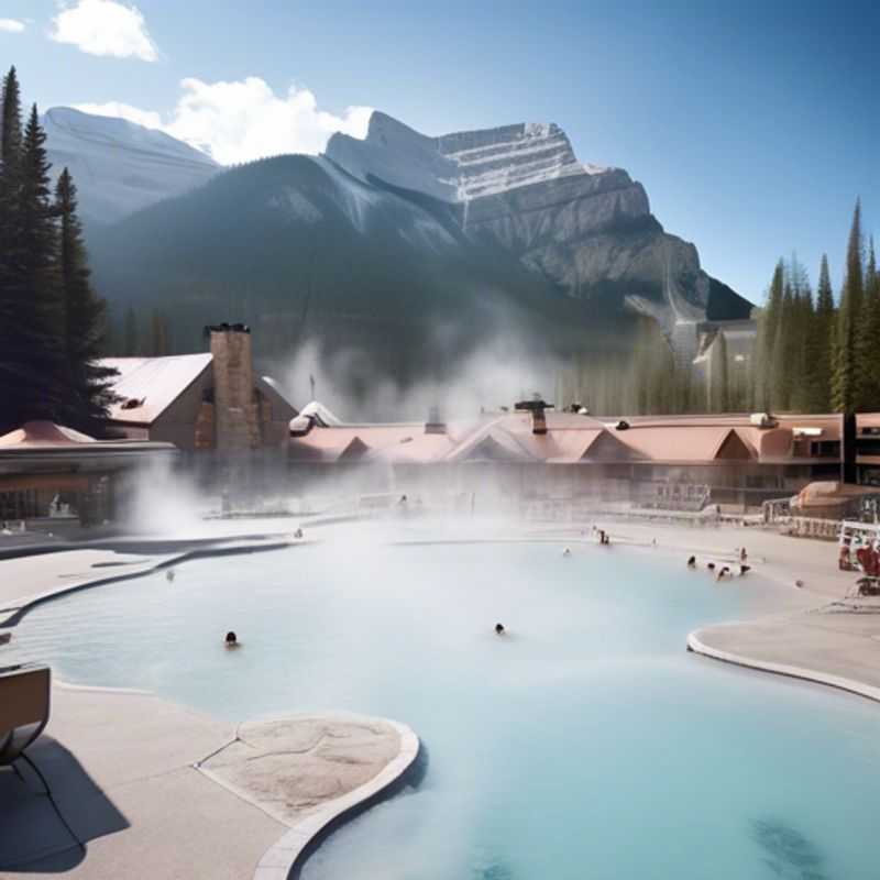 Família desfrutando de um momento relaxante em Banff, Canadá, com as montanhas majestosas ao fundo, durante uma viagem de bem-estar em busca de uma coolcation de uma semana.