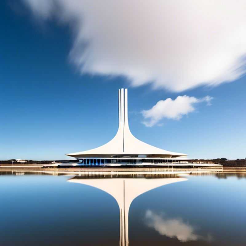 Un couple se détendant dans un spa de luxe à Brasília, Brésil, profitant de leur voyage de bien-être de 4 jours pendant l'hiver, entouré par l'architecture moderne de la ville.
