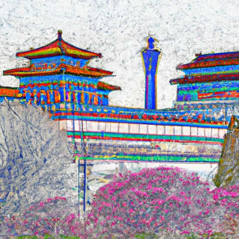 Um viajante solitário contempla a grandeza da Cidade Proibida em Pequim, China, durante sua jornada de duas semanas na primavera, imerso na rica história e cultura do país.