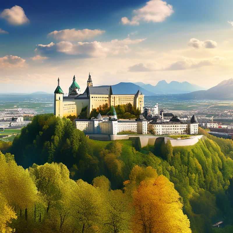 Un voyageur solo explorant la beauté printanière de Salzbourg, Autriche, lors de son séjour de 4 jours, entouré de paysages enchanteurs et de l'architecture baroque.