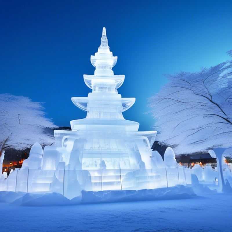 Deux couples, membres du Luxury Group Traveler, profitant de la beauté enneigée d'Hokkaido, au Japon, lors de leur escapade de 5 jours à la recherche de la fraîcheur.