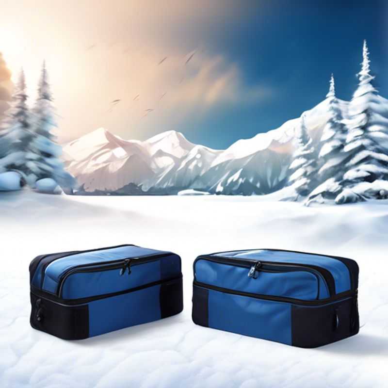 A set of colorful packing cubes, neatly organized and stacked, demonstrating how they compress and separate clothing for efficient packing.