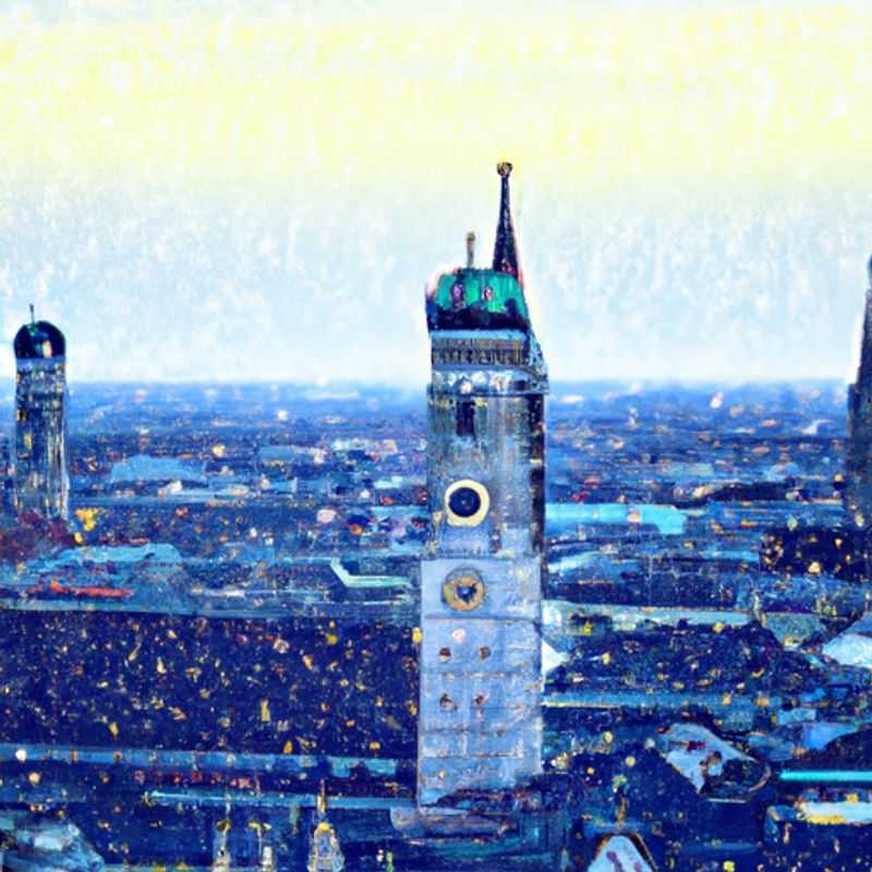 Viajante solitário testemunhando a grandeza arquitetônica da Frauenkirche banhada pela luz quente do inverno em Munique, Alemanha, durante uma viagem de 4 dias pela cidade.