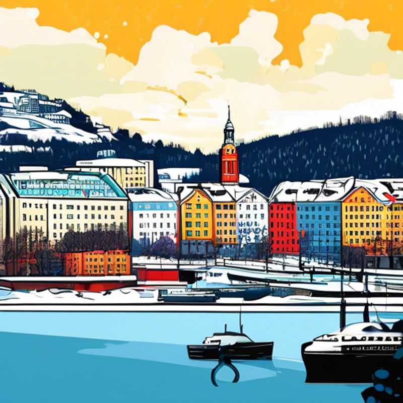 Here are a few options for alt text in Portuguese for an image of Oslo, Norway, in an article about whether Oslo is considered luxury: