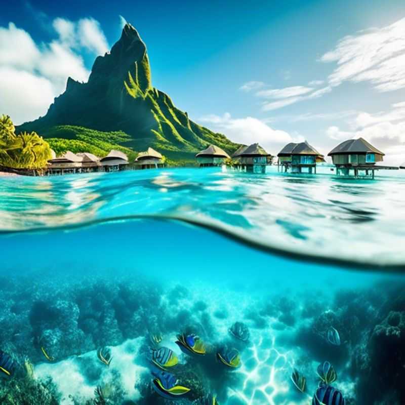 Descubre el Encanto de un Resort en Bungalow sobre el Agua en Bora Bora Durante el Otoño