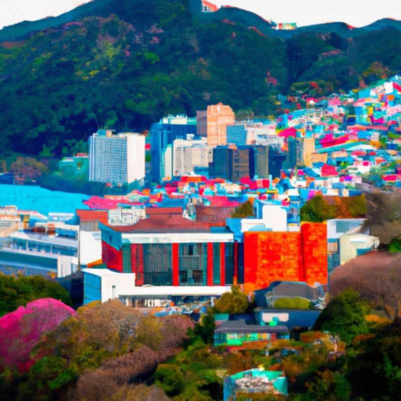 Um casal aproveita o vibrante cenário urbano de Wellington, Nova Zelândia, conhecido por sua cultura de café, arte de rua e vistas deslumbrantes da costa, durante sua viagem de uma semana na primavera.