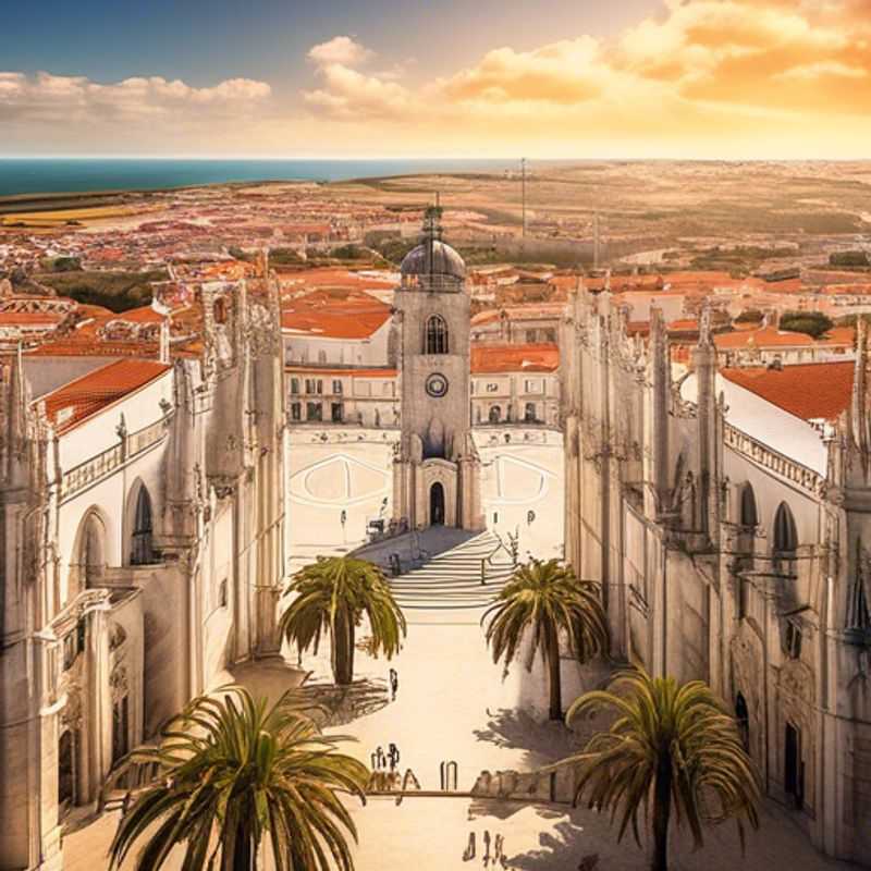 Três casais explorando as encantadoras ruas de Lisboa, Portugal, durante um outono vibrante, enquanto desfrutam de uma experiência luxuosa de viagem em suas aventuras como Viajantes de Mídia Social.