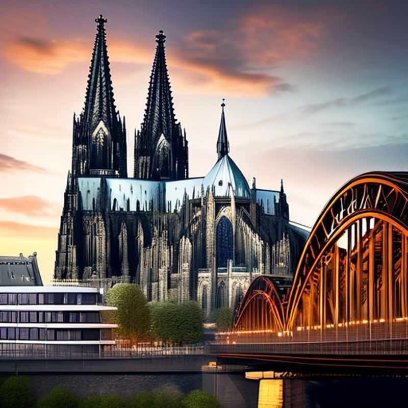 Three couples from The Luxury Group Traveler savoring the vibrant autumn colors in front of the iconic Cologne Cathedral, as they embark on a two-week luxurious adventure in Cologne, Germany.