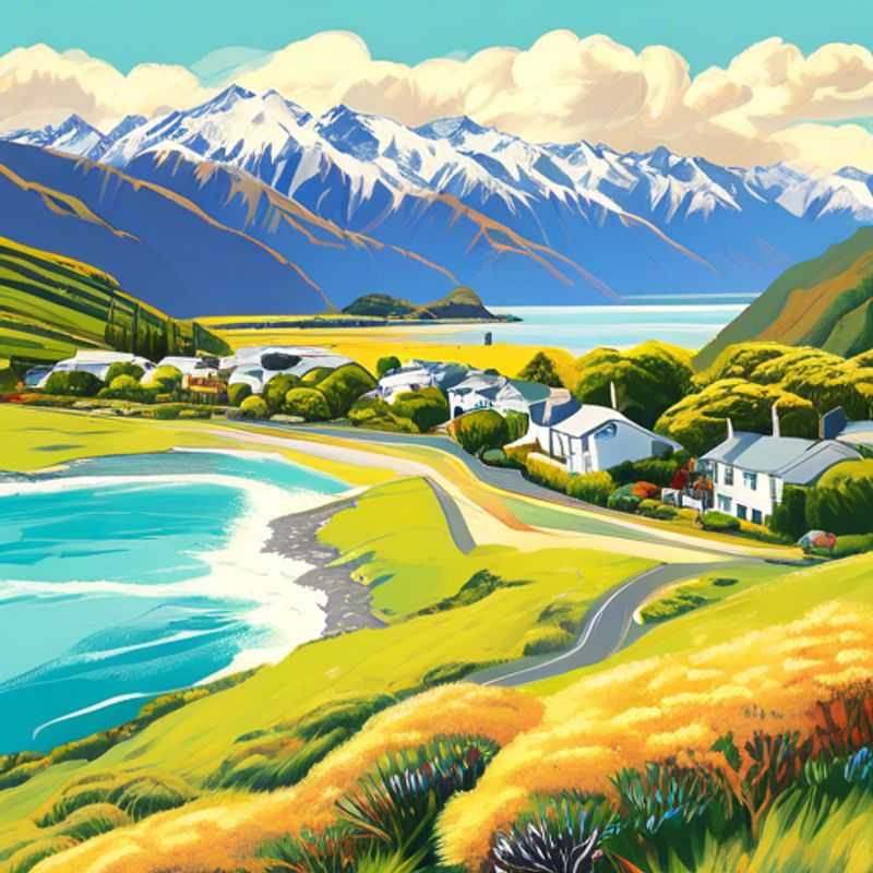 Un voyageur solo explorant la beauté sauvage de l'Île du Sud de la Nouvelle-Zélande, une destination idéale pour une escapade fraîche et luxueuse d'une semaine.