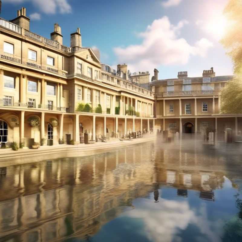 Here are a few options for alt text in Portuguese for an image of Bath, UK, in an article about whether Bath is considered luxury: