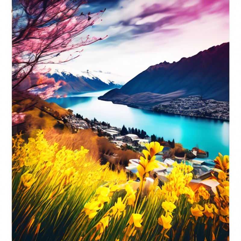 Trois couples, les Luxury Gap Year Travelers, profitant d'une vue imprenable sur le paysage époustouflant de Queenstown, Nouvelle-Zélande, pendant leurs trois semaines de voyage, à la recherche de la destination idéale pour un séjour coolcation.
