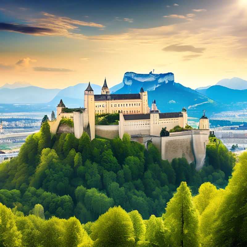 Un voyageur solo admirant le charme hivernal de Salzbourg, en Autriche, avec ses paysages enchanteurs et son ambiance romantique, lors d'une escapade de 24 heures.