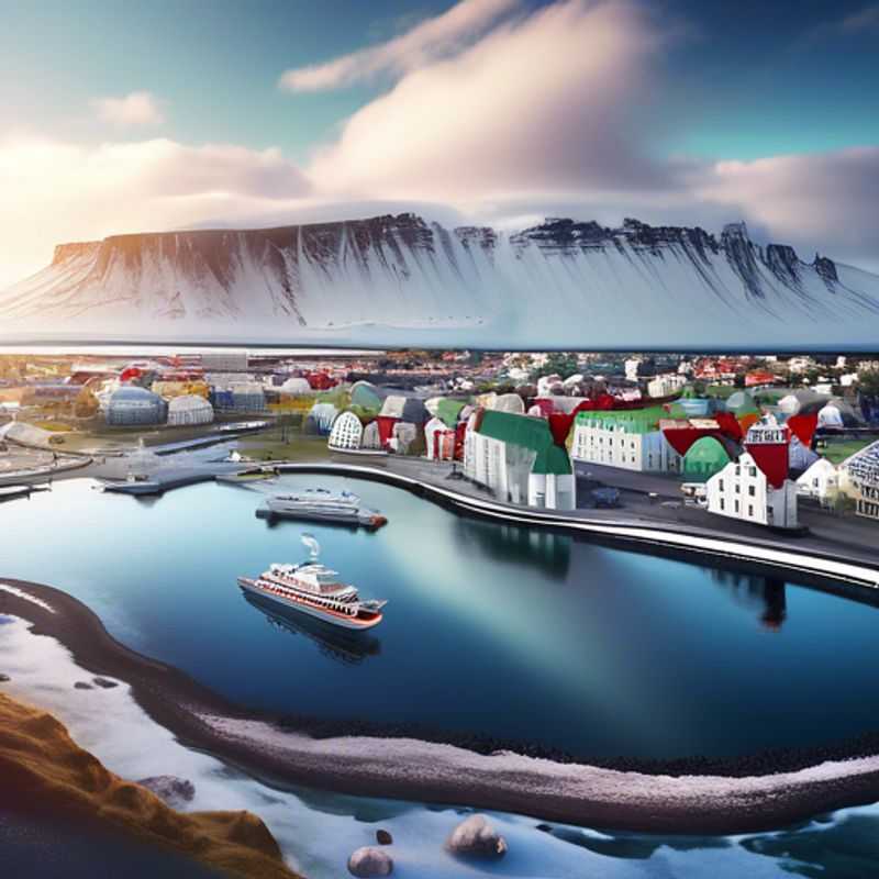 Reykjavik, Islande : Vue hivernale de la ville, mettant en valeur son charme unique et son potentiel luxueux.