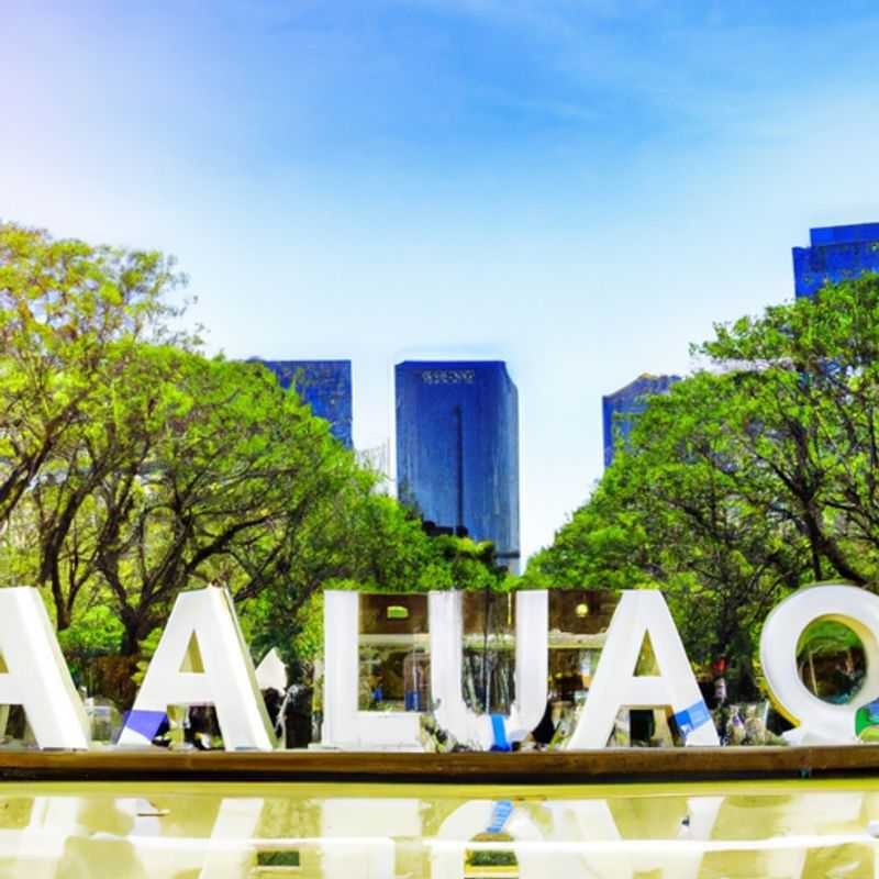 Visita ao Museu Ayala em Manila durante a primavera