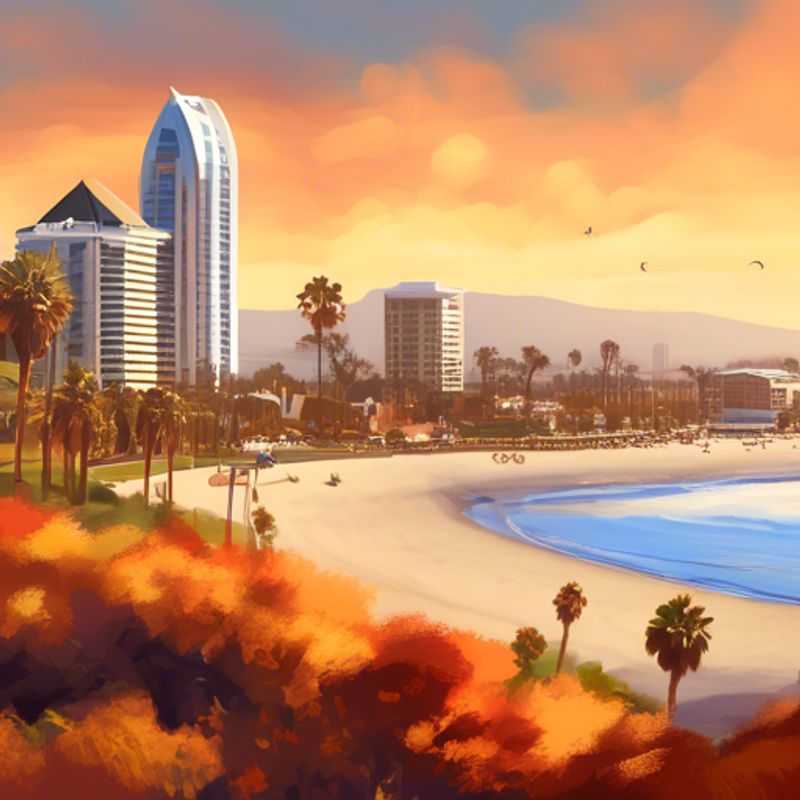 Here are a few options for alt text in Portuguese for an image of San Diego in an article about whether San Diego is considered luxurious, each with a slightly different emphasis: