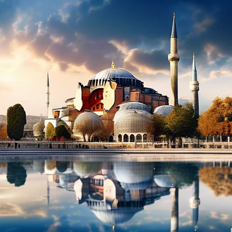 Una pareja disfrutando de la romántica vista del Bósforo en Estambul, Turquía, durante su viaje de 5 días en primavera, rodeados de flores en plena floración y la rica cultura de la ciudad.