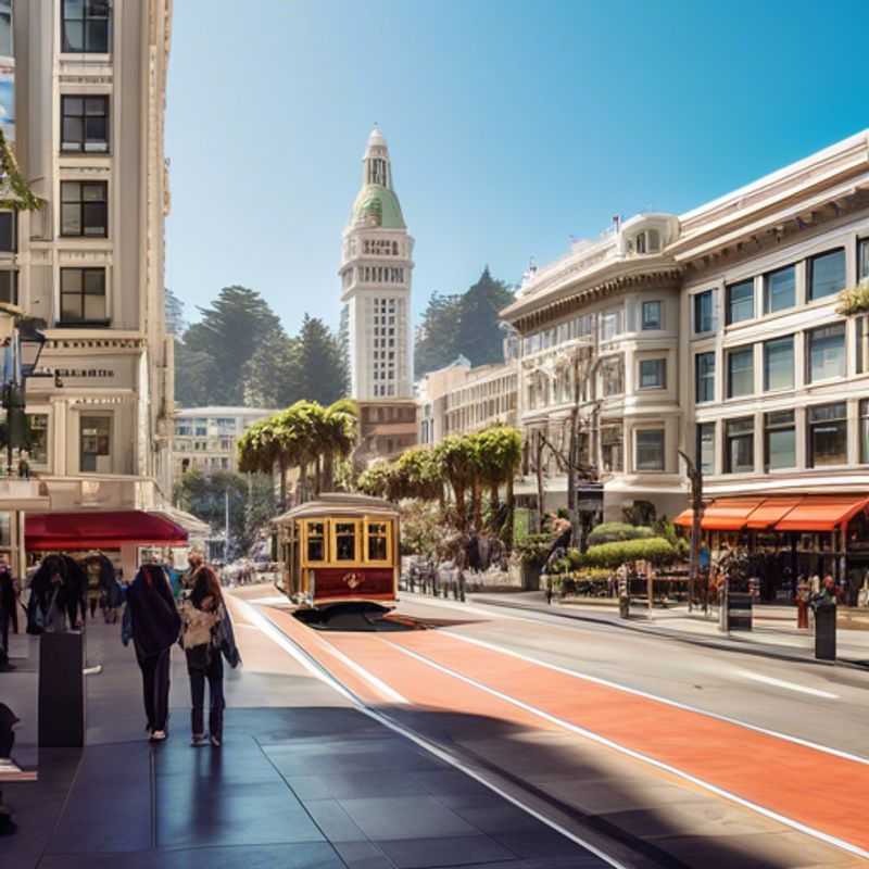 Deux couples profitant d'une vue imprenable sur la baie de San Francisco, la ville baignée de lumière dorée d'automne, lors de leur voyage de deux semaines en Californie.