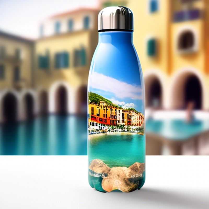 Botella de agua reutilizable de marca premium, una opción ecológica y elegante para mantenerse hidratado en cualquier momento.