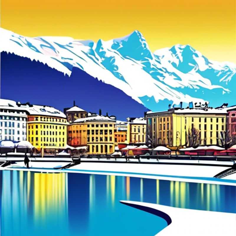 Deux couples découvrant le charme hivernal de Genève, en Suisse, avec le célèbre Jet d'Eau en arrière-plan, lors de leur escapade de 5 jours en tant que voyageurs de luxe de dernière minute.