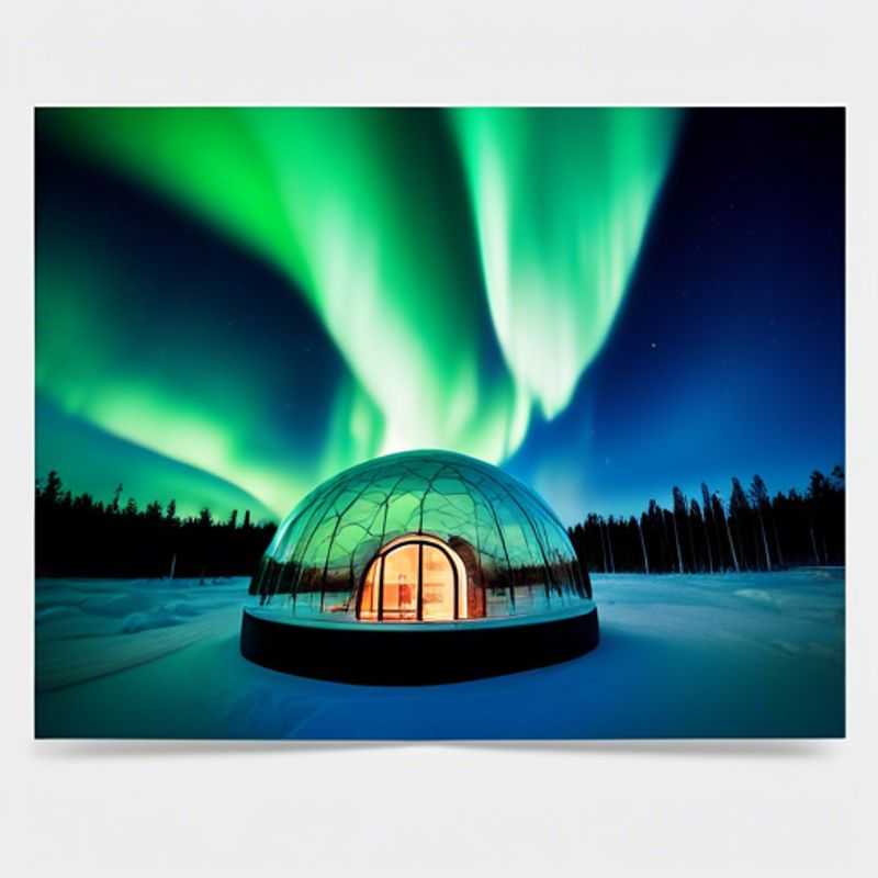 A cozy cabin nestled amidst the snowy Finnish wilderness, a perfect setting for The Luxury Staycationer's 4-day coolcation in Rovaniemi, Finland.