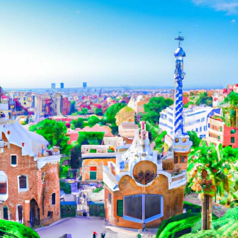 Uma família feliz abraça o espírito vibrante de Barcelona, Espanha, enquanto explora as ruas coloridas e a arquitetura deslumbrante da cidade durante suas férias de inverno de uma semana.