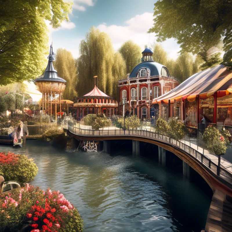 Trois couples de voyageurs d'affaires de luxe explorant les charmantes rues de Copenhague, au Danemark, au printemps, entourés de fleurs en pleine floraison et de l'architecture colorée de Nyhavn.