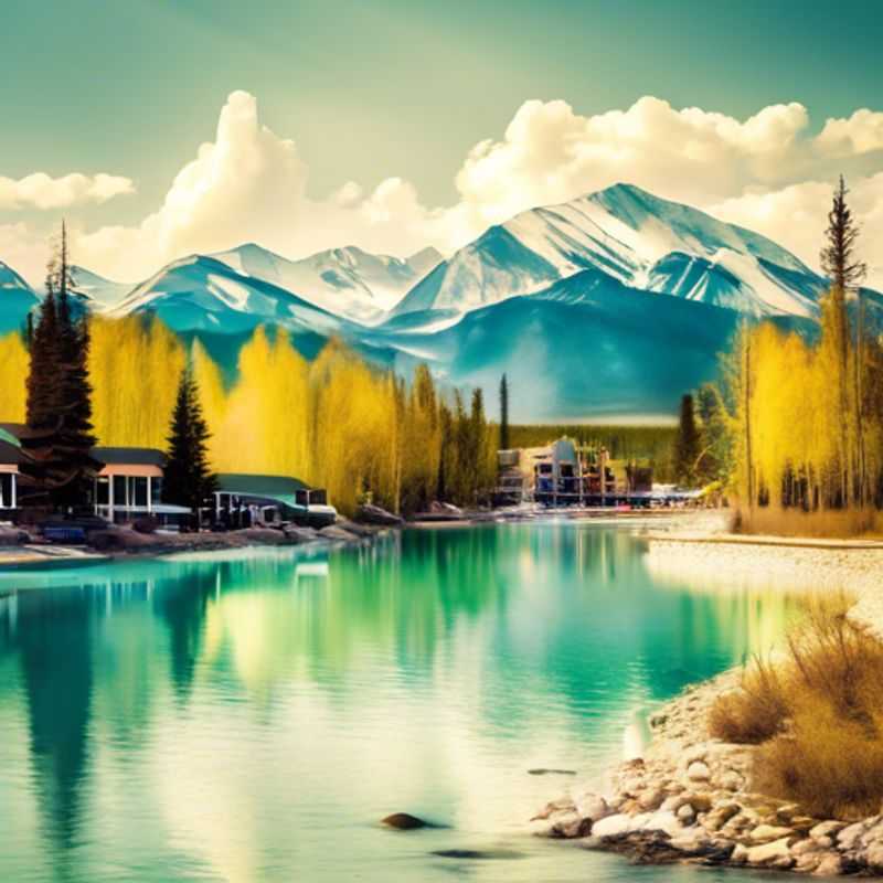 Un viajero solitario disfrutando de un tranquilo paseo invernal por el Parque Nacional Jasper, Canadá. Las montañas cubiertas de nieve y los árboles congelados crean un escenario mágico para una escapada de lujo.
