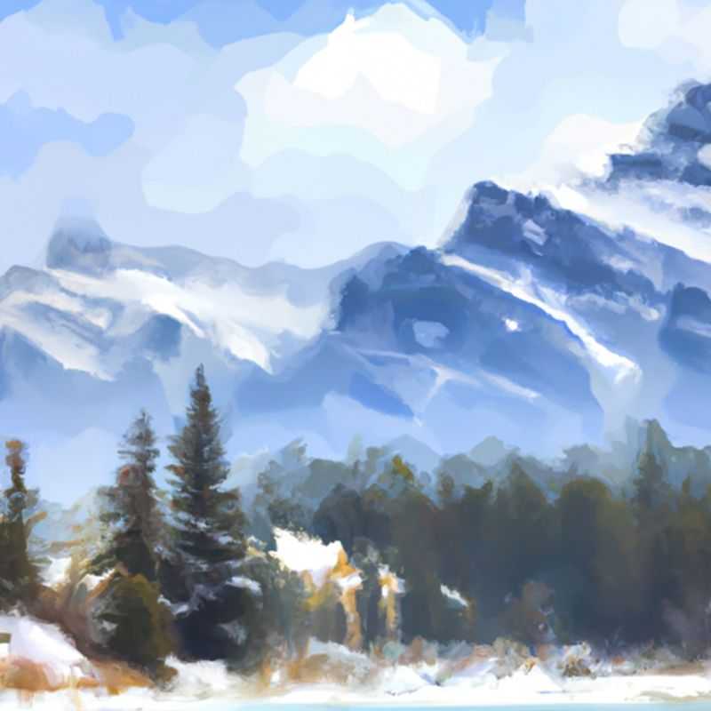Um viajante solitário contempla a deslumbrante paisagem de inverno de Banff, Canadá, durante sua jornada de 3 dias, maravilhando-se com a beleza das Montanhas Rochosas cobertas de neve.