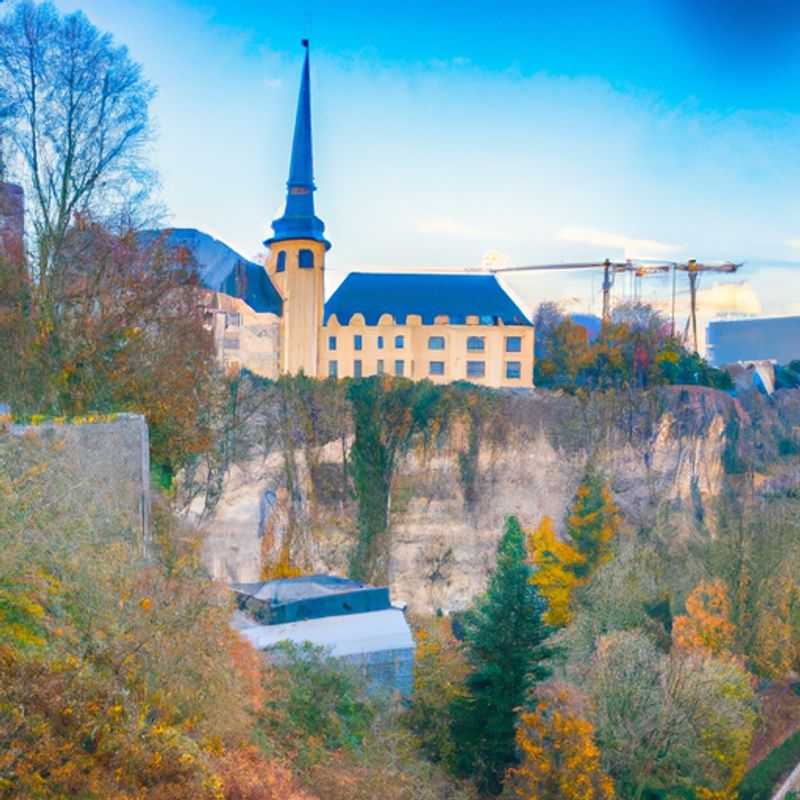 Vale dos Sete Castelos na Cidade do Luxemburgo durante o inverno