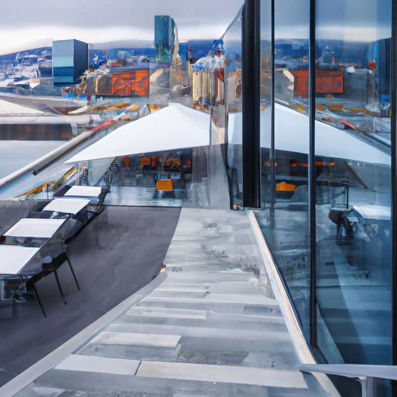 Três casais apreciam a vibrante arquitetura da Ópera de Oslo, um ícone cultural situado na deslumbrante orla de Oslo, Noruega, durante seu passeio de 24 horas pela cidade na primavera.