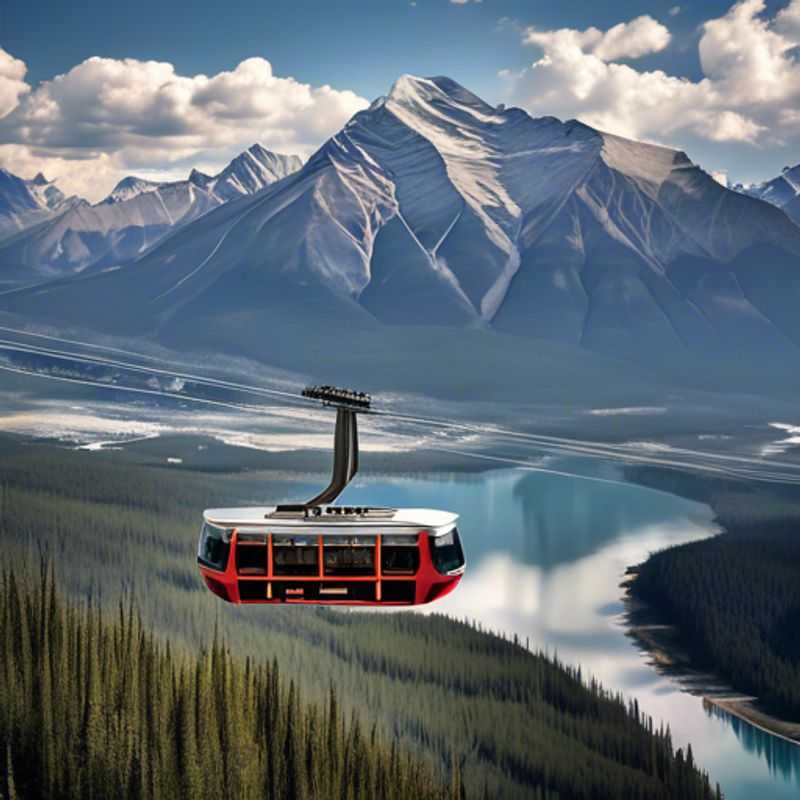 Un viajero solitario disfrutando de un tranquilo paseo invernal por el Parque Nacional Jasper, Canadá. Las montañas cubiertas de nieve y los árboles congelados crean un escenario mágico para una escapada de lujo.
