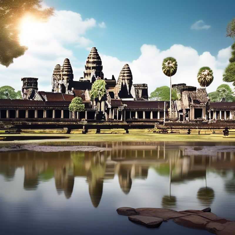 Awakening the Mysteries: Sunrise Serenity at Angkor Wat in Spring