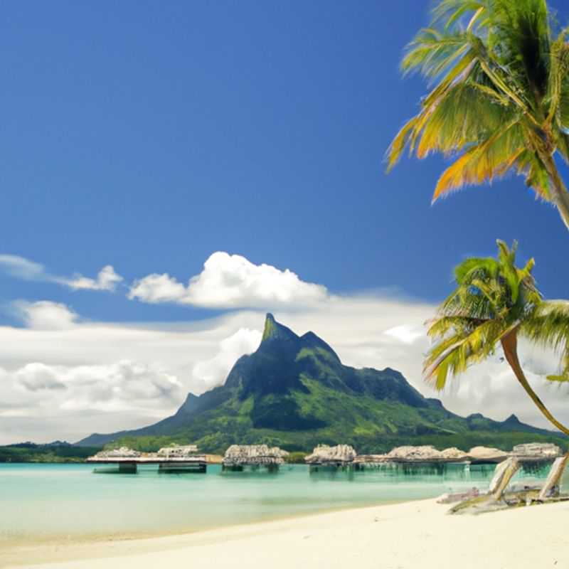 Três casais aproveitando as águas cristalinas e os bangalôs sobre a água de Bora Bora, na Polinésia Francesa, durante sua viagem de cinco dias no outono.
