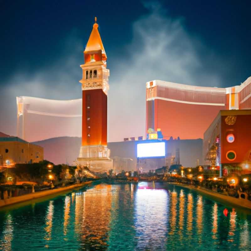 Imagem da fachada majestosa do icônico Venetian Macao Resort Hotel, um destino familiar para descanso e entretenimento, em Macau, China, onde uma família desfruta de férias de 5 dias na primavera.