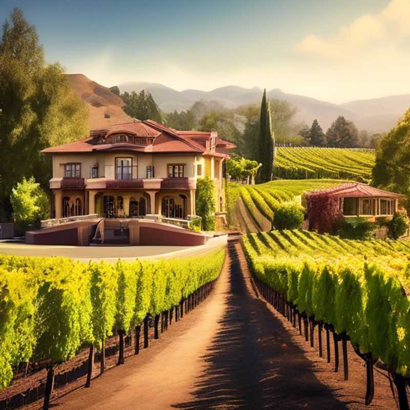 Deux couples profitant de la beauté printanière de Napa Valley, USA, avec des vignes luxuriantes et des paysages pittoresques, lors de leur escapade romantique de deux semaines.
