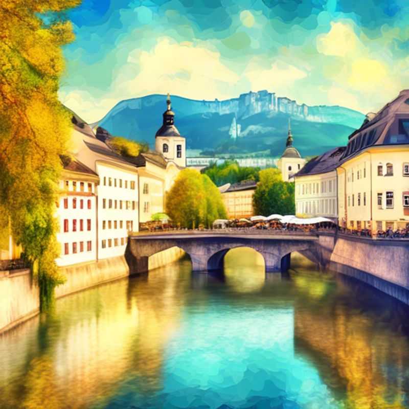 Salzbourg, Autriche, un paysage hivernal enchanteur.