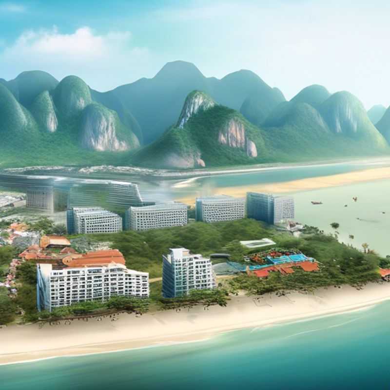 Da Nang, Vietnam : Vue luxueuse sur la baie, illustrant le potentiel de luxe de la ville. (Da Nang, Vietnam: Luxurious view of the bay, illustrating the city's luxury potential.)