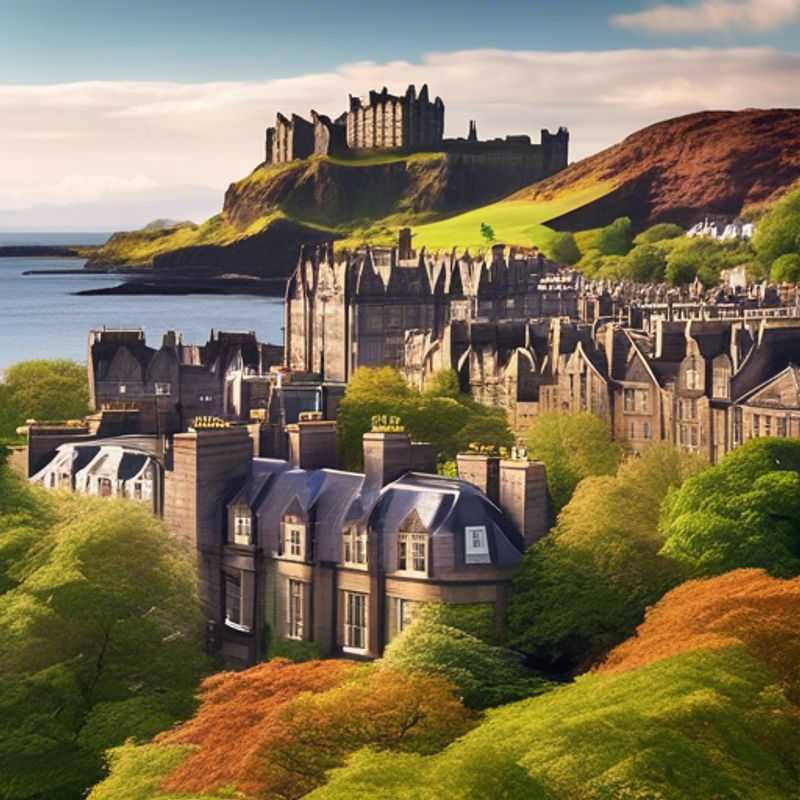 Édimbourg, Écosse, sous un ciel hivernal ; son architecture majestueuse et son charme intemporel illustrent le luxe discret de la ville.