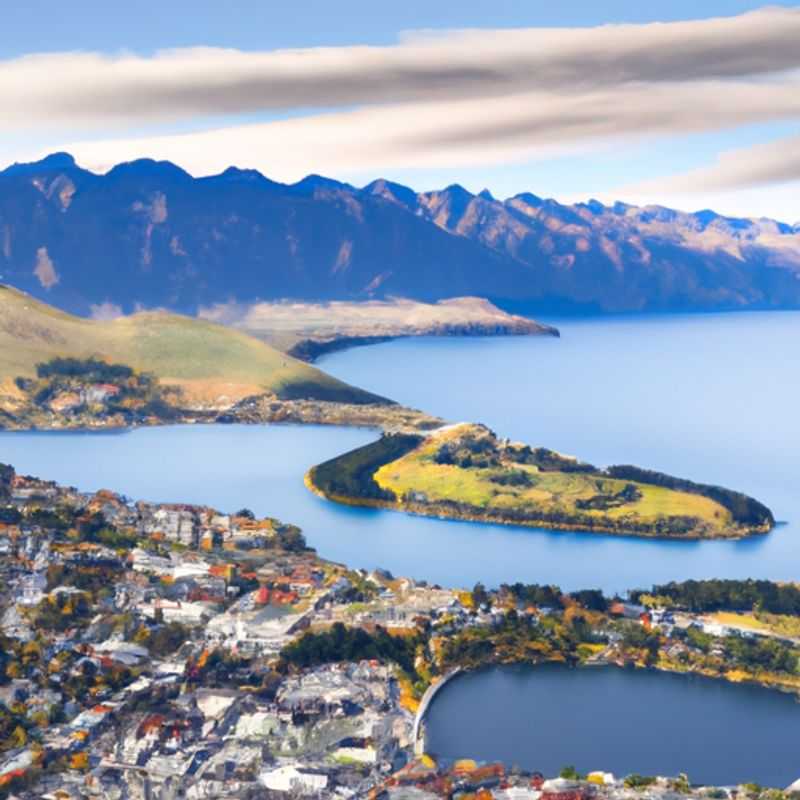 Três casais desfrutando da deslumbrante beleza primaveril de Queenstown, Nova Zelândia, cercados pelos imponentes Alpes do Sul e o cristalino Lago Wakatipu, durante sua excursão de duas semanas.