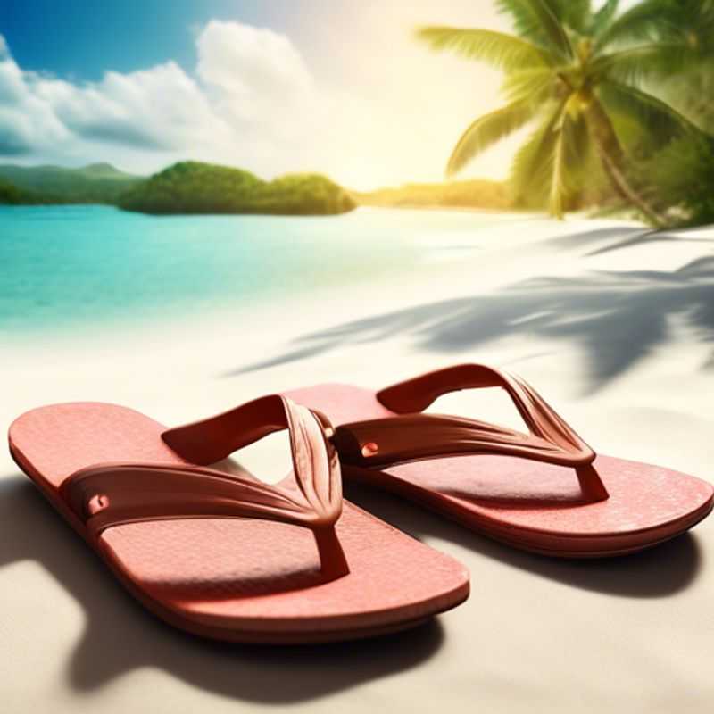 A close-up of sandals or flip-flops, showcasing their design and details.