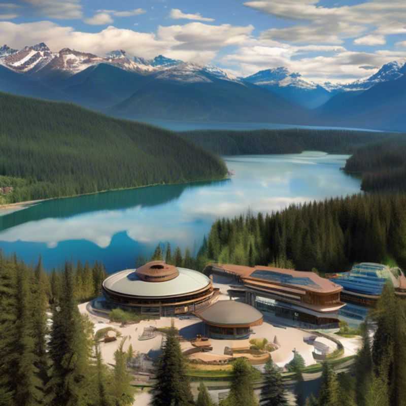 Deux couples profitant d'une vue imprenable sur les montagnes enneigées de Whistler, Canada, lors d'une escapade éco-touristique de luxe de quatre jours.