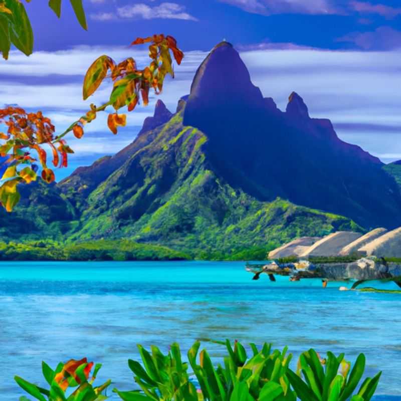 Três casais aproveitando as águas cristalinas e os bangalôs sobre a água de Bora Bora, na Polinésia Francesa, durante sua viagem de cinco dias no outono.